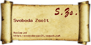 Svoboda Zsolt névjegykártya